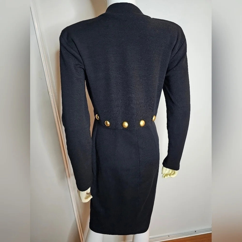 Vintage Authentic ANDREA JOVINE Dress 100% Wool Size M - Picture 4 of 17